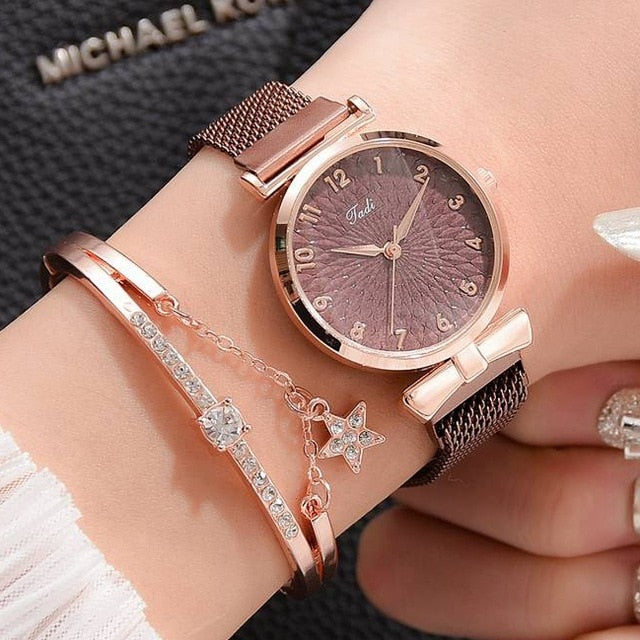 Luxe magnetische quartz armbandhorloges