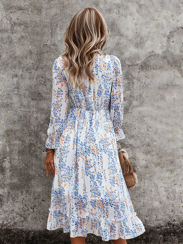 Midi-jurk met lange mouwen SS6