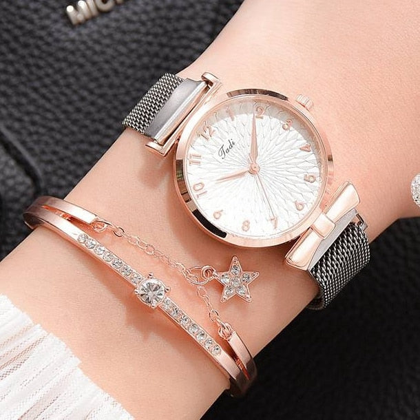 Luxe magnetische quartz armbandhorloges
