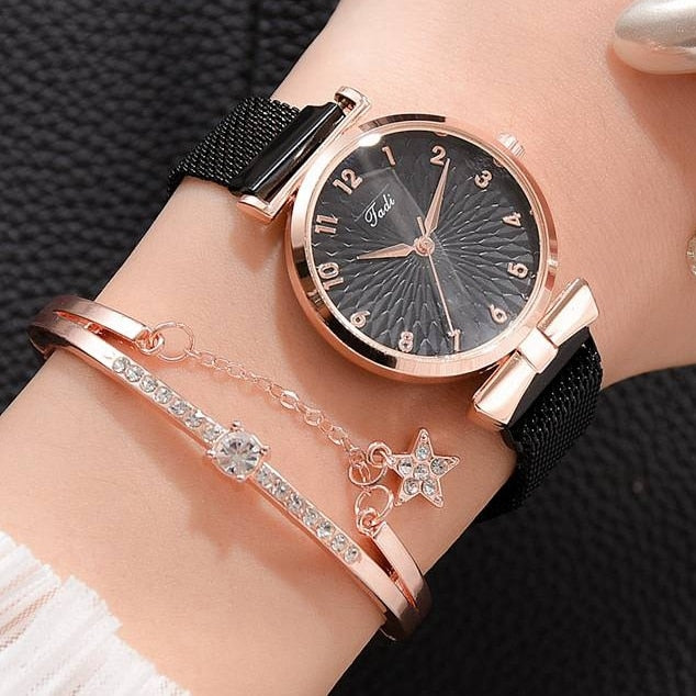 Luxe magnetische quartz armbandhorloges