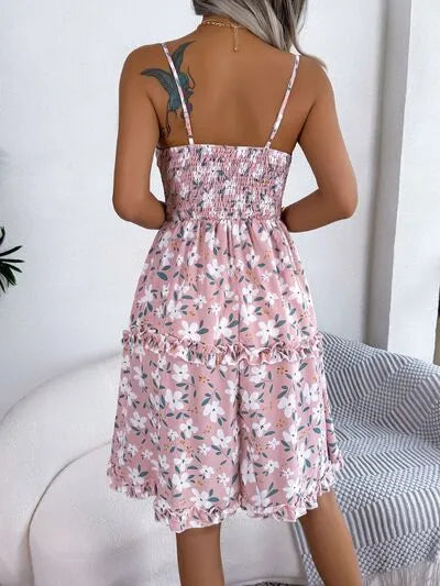 Cami-jurk met print en diepuitgesneden mouwen SS8