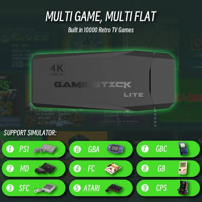 Retro 4K Wireless Game Console with 10,000 Games FT11