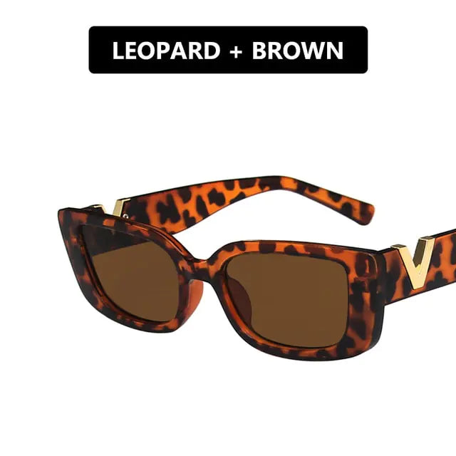 Retro Rectangle Sunglasses for Women SH17