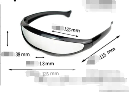 Futuristische Smalle Cycloopzonnebril SH8