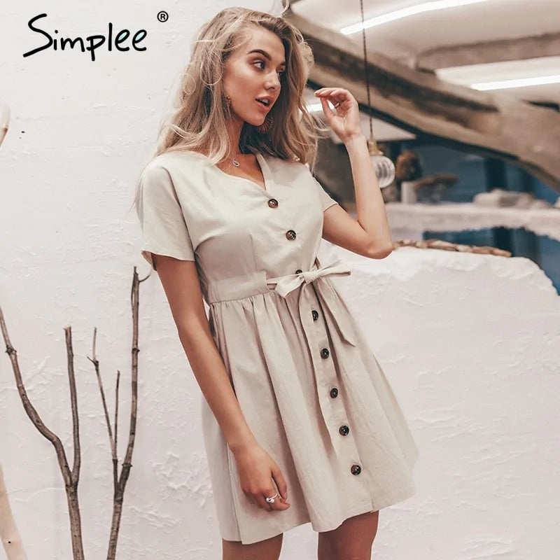 Short V-neck Summer Dresses SS14