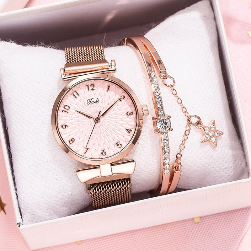 Luxe magnetische quartz armbandhorloges