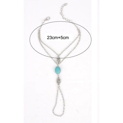 Groene stenen kralen armband